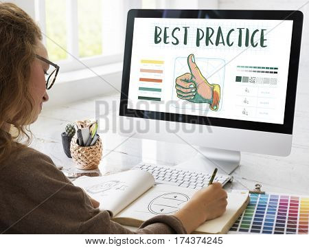 Best Practice Thumbs Up Approval Concept