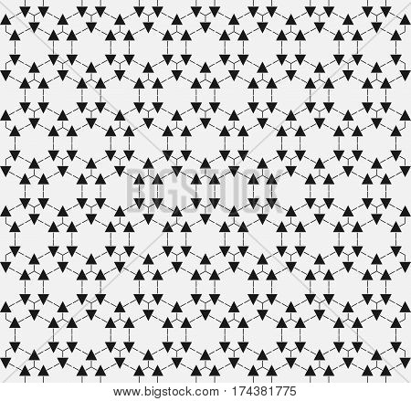 Vector seamless pattern. Modern texture. Repeating geometric tiles. Composition from triangles.
