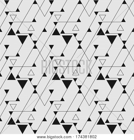 Vector seamless pattern. Modern texture. Repeating geometric tiles. Composition from triangles.