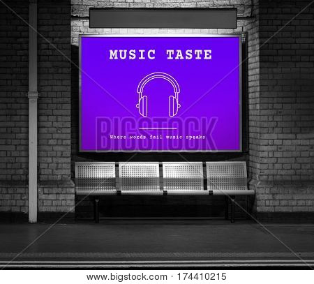 Music Audio Headphones Sign Symbol 