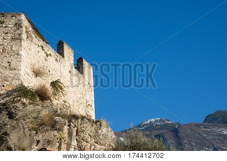 Castello Scaligero at Malcesine, Italy during winter
