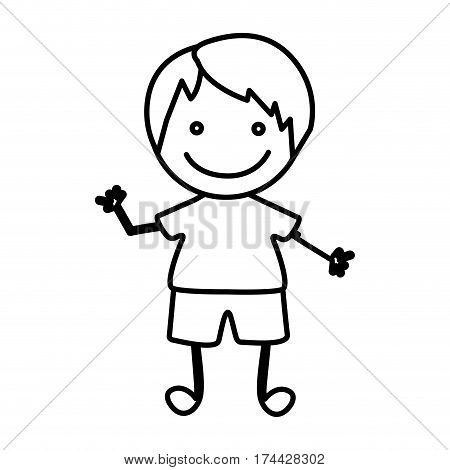 figure happy boy icon, vector illustraction design image