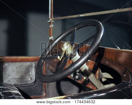 Ancient Cars At Car Museum In Turin