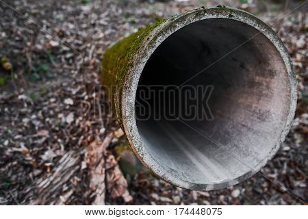Sewage Pipe Acts On The Ground