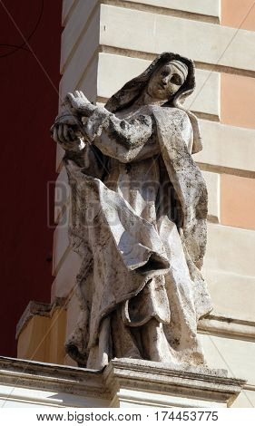 ROME, ITALY - SEPTEMBER 03: Saint Clare, Basilica of Saint Sylvester the First (San Silvestro in Capite) in Rome, Italy on September 03, 2016.