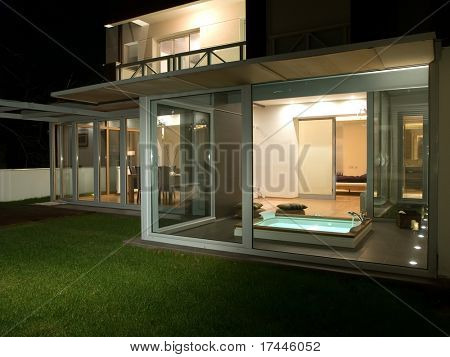 view to a jacuzzi tub