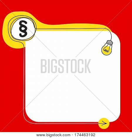 Hand written frame for your text and paragraph mark