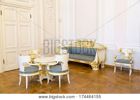Interior Of The Petroff Palace, Moscow, Russia