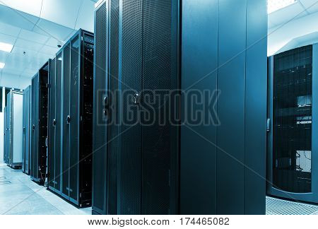 Modern web network and internet telecommunication technology, big data storage and cloud computing computer service