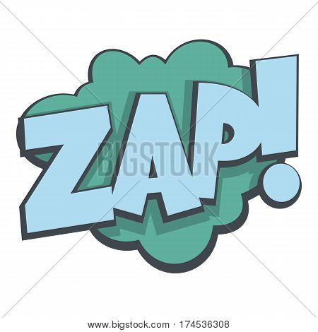 Comic cartoon booble cloud speech isolated on white background. Vector illustration. Element for games animation banners.