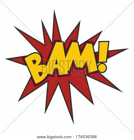 Comic cartoon booble cloud speech isolated on white background. Vector illustration. Element for games animation banners.