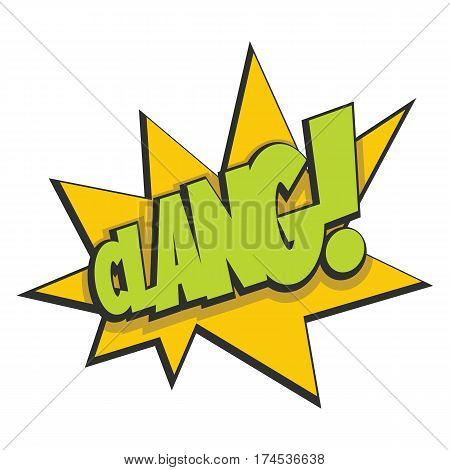 Comic cartoon booble cloud speech isolated on white background. Vector illustration. Element for games animation banners.