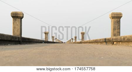 jetty Bridge, sea and sky Docks and fishing pier