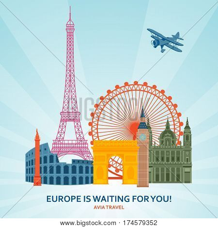 Travel planning flat concept. Cartoon vector illustration.