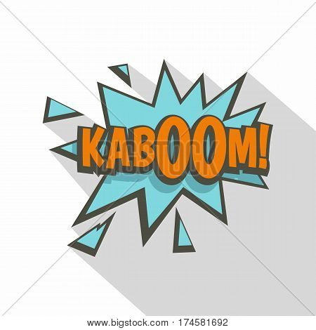 Kaboom, comic text sound effect icon. Flat illustration of Kaboom, comic text sound effect vector icon for web isolated on white background
