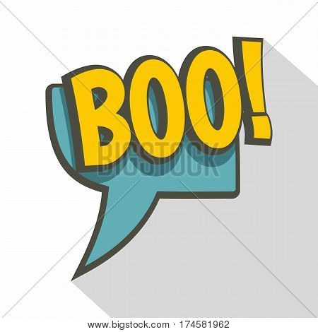 BOO, speech bubble icon. Flat illustration of BOO, speech bubble vector icon for web isolated on white background