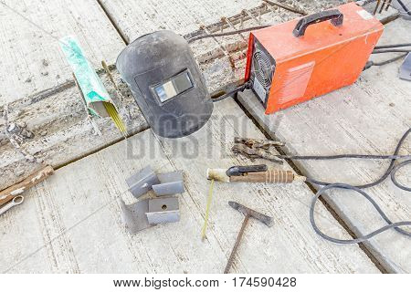 Inverter welding machine welding equipment welding mask welding electrodes high voltage wires with clips set of accessories for arc welding.