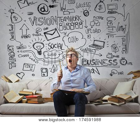 Sudden flow of ideas

