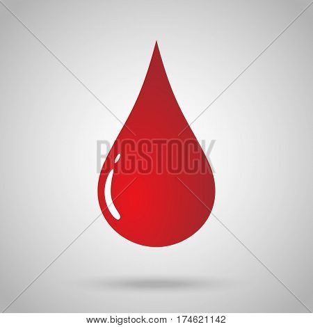 Blood Drop Isolated On White Background. Vector Illustration Eps 10.