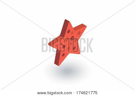 Starfish isometric flat icon. 3d vector colorful illustration. Pictogram isolated on white background