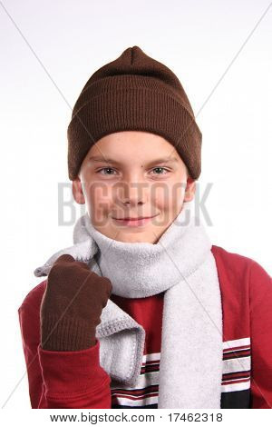 Young boy in winter gear