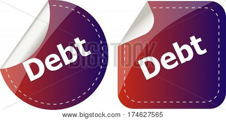 Derb Word On Stickers Button Set, Business Label