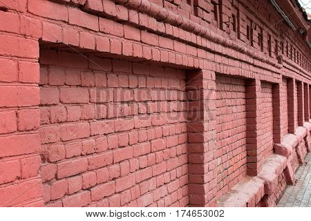 Part Of Wall Novodevichy Convent In Moscow