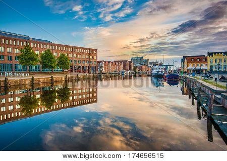 Town Of Husum, Nordfriesland, Schleswig-holstein, Germany