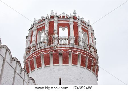 Part Of Wall Novodevichy Convent In Moscow
