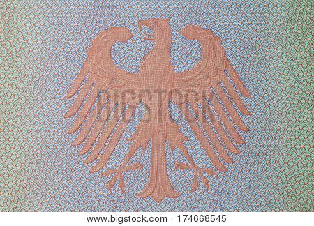 german imperial eagle in the german passport