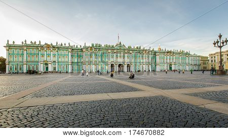 The State Hermitage Museum - one of the largest and most significant art and historical museums in Russia and the world September 14 2016 St. Petersburg Russia.