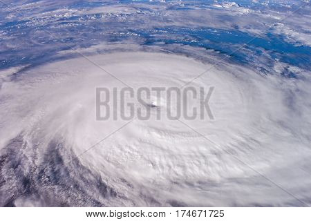 Typhoon Over Planet Earth - Satellite Photo.