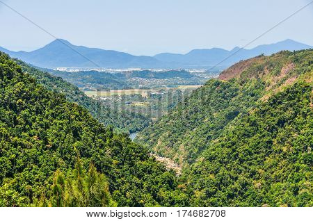 View from a look-out in Kuranda in Queensland Australia
