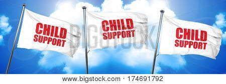 child support, 3D rendering, triple flags