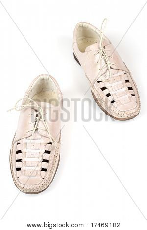 Sommer Schuhe Spitze isoliert auf weiß