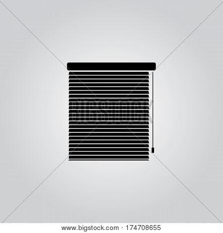 Window linear icon - vector symbo sign icon. Window blinds or jalousie symbol