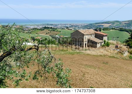 Rural Landscape To The Coast At San Benedetto Del Tronto