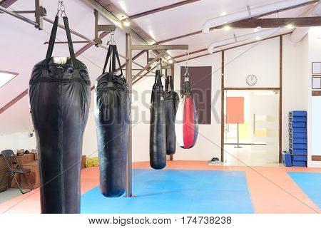 Interior of a boxing hall