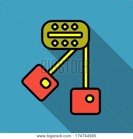 Cherry icon with shadow in flat design