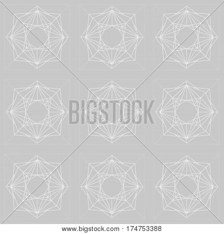 Seamless geometric background. Gray and white abstract repeating pattern. Vector