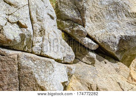 Close Up Of Cracked Rock Fragment