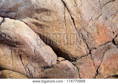 Close Up Of Cracked Rock Fragment