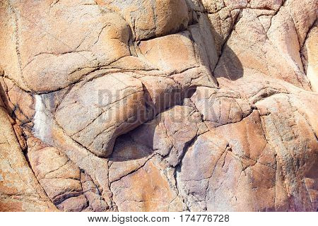 Close Up Of Cracked Rock Fragment