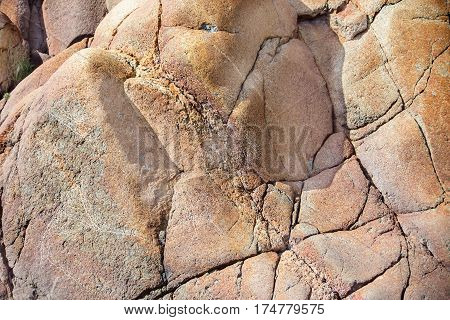 Close Up Of Cracked Rock Fragment