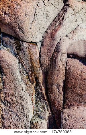 Close Up Of Cracked Rock Fragment
