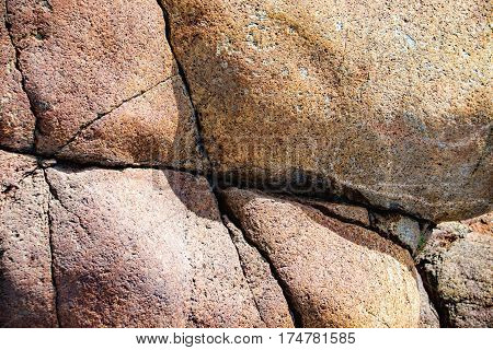 Close Up Of Cracked Rock Fragment