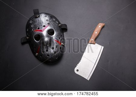 Psycho man instruments isolated on black