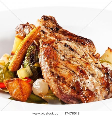 Petto di maiale con verdure