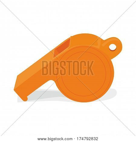 illustration design orange wistle for sport use by referee