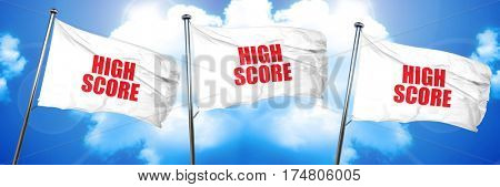 high score, 3D rendering, triple flags